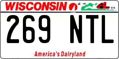 WI license plate 269NTL