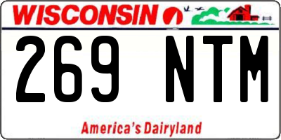 WI license plate 269NTM