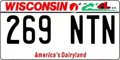 WI license plate 269NTN