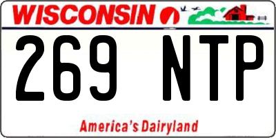WI license plate 269NTP