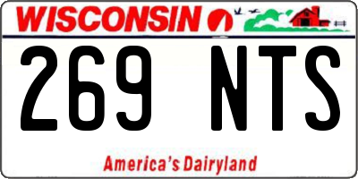 WI license plate 269NTS