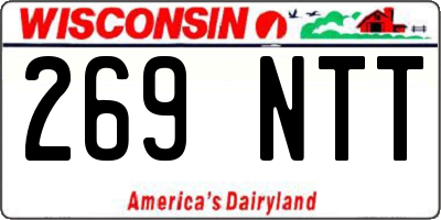 WI license plate 269NTT