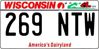 WI license plate 269NTW