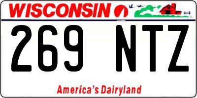 WI license plate 269NTZ