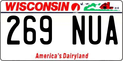 WI license plate 269NUA