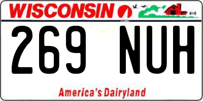 WI license plate 269NUH