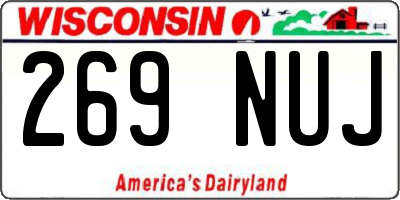 WI license plate 269NUJ