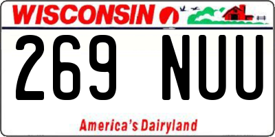 WI license plate 269NUU
