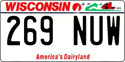 WI license plate 269NUW