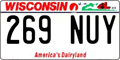 WI license plate 269NUY