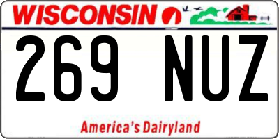 WI license plate 269NUZ