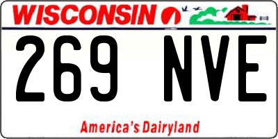 WI license plate 269NVE