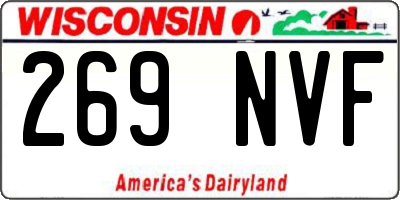 WI license plate 269NVF