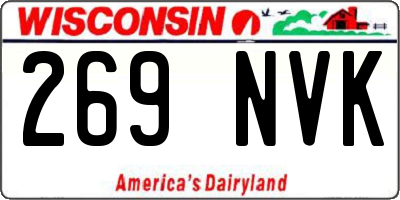 WI license plate 269NVK