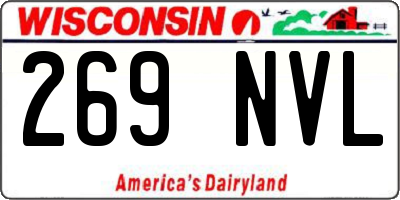 WI license plate 269NVL