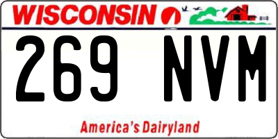 WI license plate 269NVM