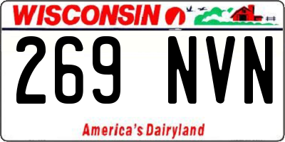 WI license plate 269NVN