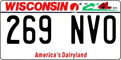 WI license plate 269NVO