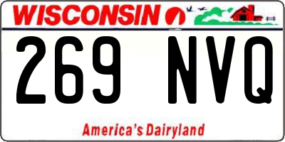 WI license plate 269NVQ