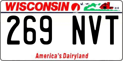WI license plate 269NVT