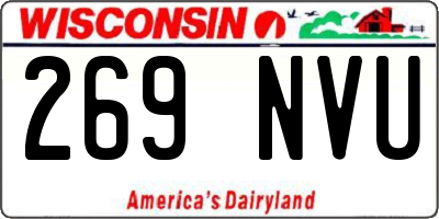 WI license plate 269NVU