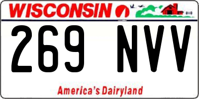 WI license plate 269NVV