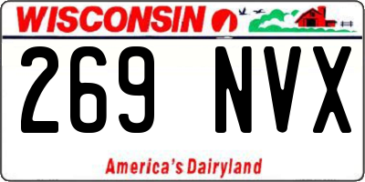 WI license plate 269NVX