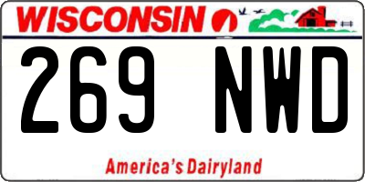 WI license plate 269NWD