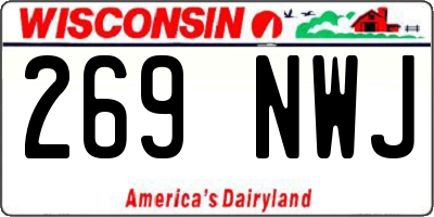 WI license plate 269NWJ