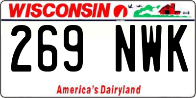 WI license plate 269NWK