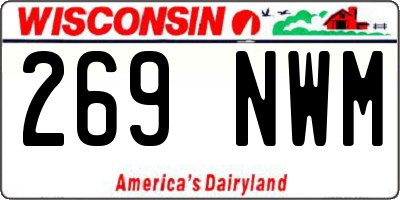 WI license plate 269NWM