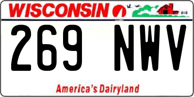 WI license plate 269NWV