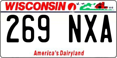 WI license plate 269NXA