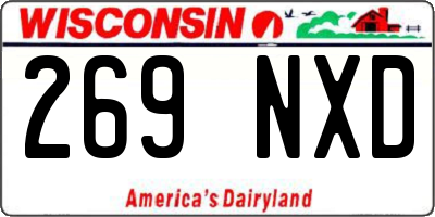 WI license plate 269NXD