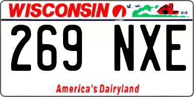 WI license plate 269NXE