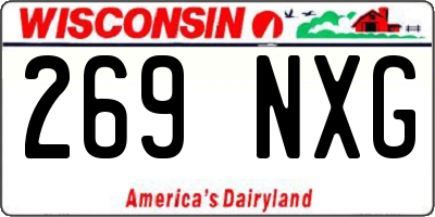 WI license plate 269NXG