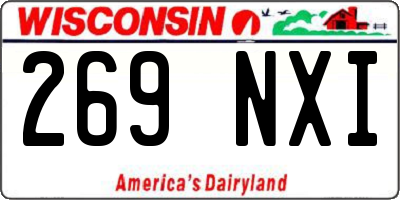 WI license plate 269NXI