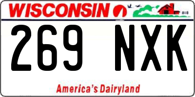 WI license plate 269NXK