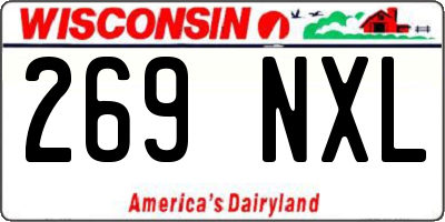 WI license plate 269NXL