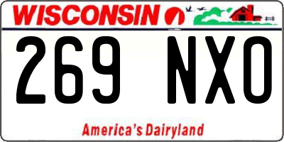 WI license plate 269NXO