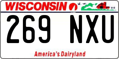 WI license plate 269NXU