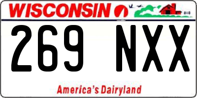 WI license plate 269NXX