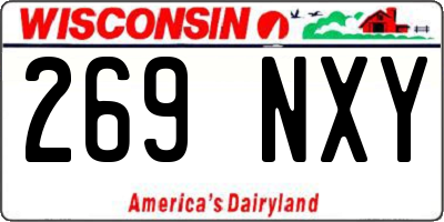 WI license plate 269NXY