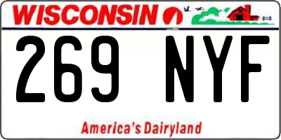 WI license plate 269NYF