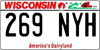 WI license plate 269NYH