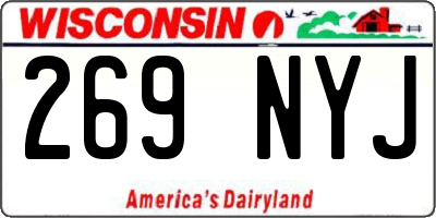 WI license plate 269NYJ
