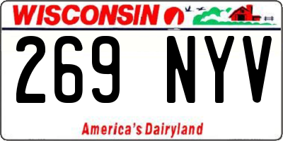WI license plate 269NYV