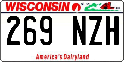 WI license plate 269NZH