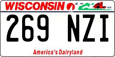 WI license plate 269NZI