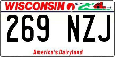 WI license plate 269NZJ